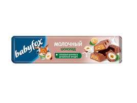 Батончик Babyfox шок.мол. с орехом 45 гр. (30 шт.)