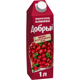 Добрый Морс Виноград Клюква 1 л. (12 шт.)
