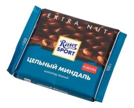 Риттер Спорт Темный с миндалем 100 гр. (11 шт.)