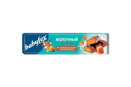 Батончик Babyfox шок.мол. с карамелью 45 гр. (30 шт.)