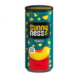 Sunny Ness c соком и кусочками Персик 0,24 л. (24 шт.) ж\б