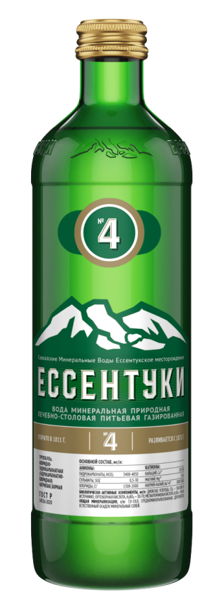 Ессентуки №4 0,5 л. ст. (20 шт.) (Холдинг Аква) фото 1