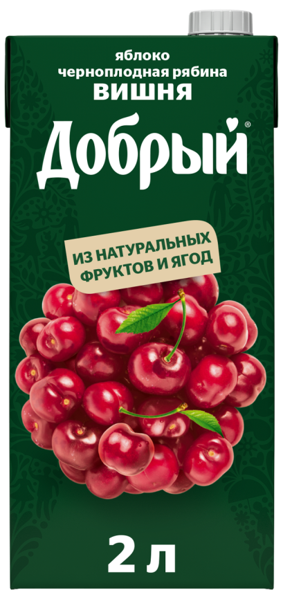 Добрый Вишня Яблоко Рябина 2л. (6 шт.) фото 1