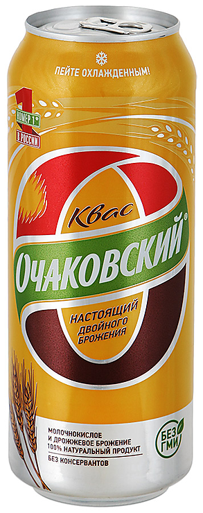 Квас Очаковский 0,5 л. (24 шт.) ж\б фото 1